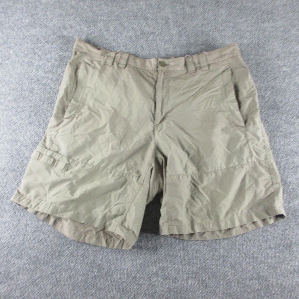 Columbia PFG Shorts Mens 40 Beige Omni-Shade 9 Inseam Fishing UV Sun Protection